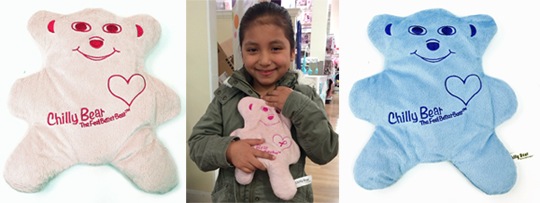 Chilly Bear - The Feel Better Bear - girl, pink bear, blue bear